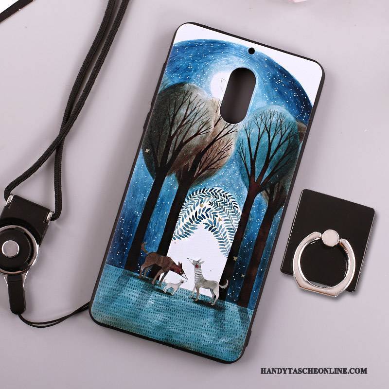 Hülle Nokia 6 Taschen Hängender Hals Ring, Case Nokia 6 Schutz Weiß Handyhüllen