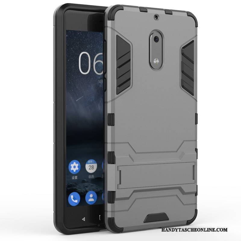 Hülle Nokia 6 Taschen Nubuck Handyhüllen, Case Nokia 6 Schutz Schwer Anti-sturz