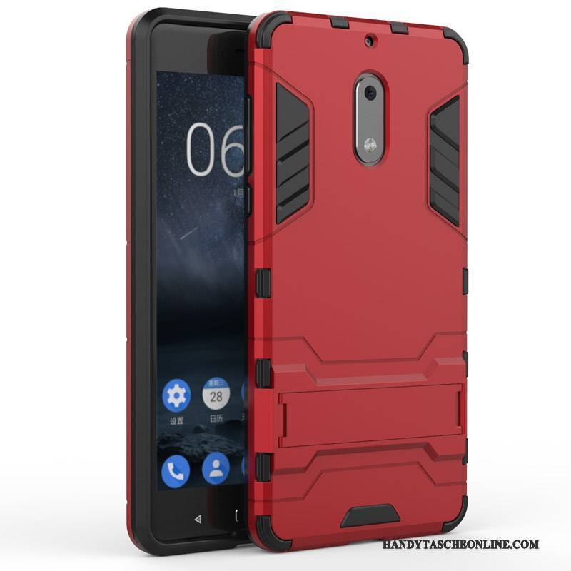 Hülle Nokia 6 Taschen Nubuck Handyhüllen, Case Nokia 6 Schutz Schwer Anti-sturz