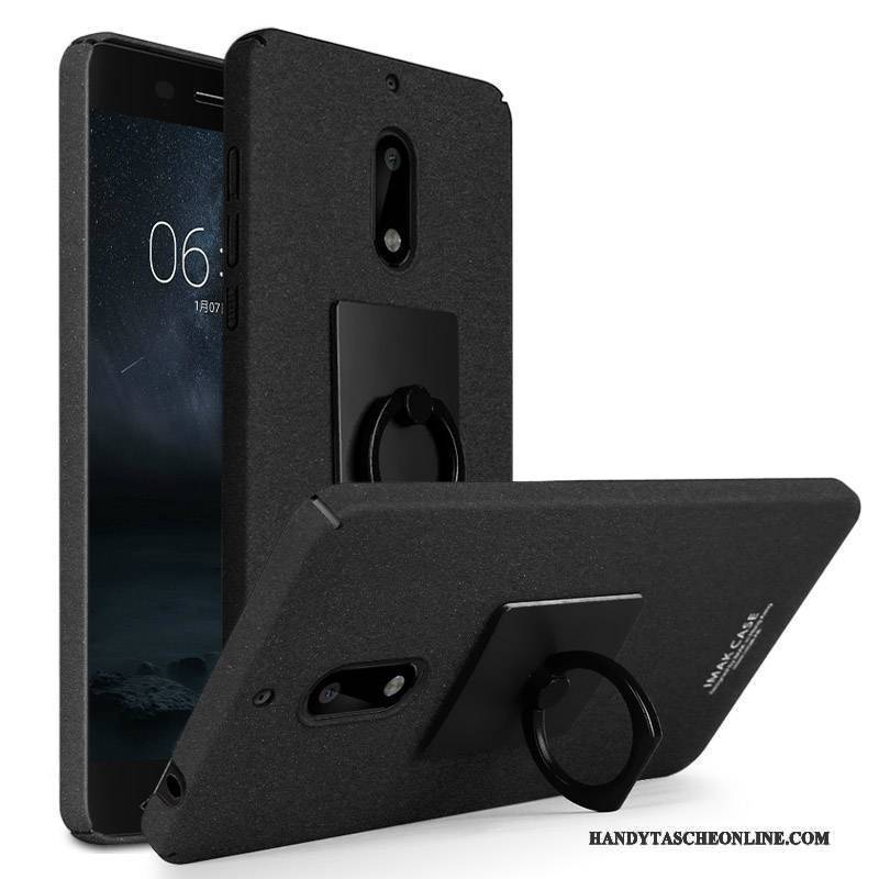 Hülle Nokia 6 Taschen Ring Nubuck, Case Nokia 6 Schutz Handyhüllen Anti-sturz