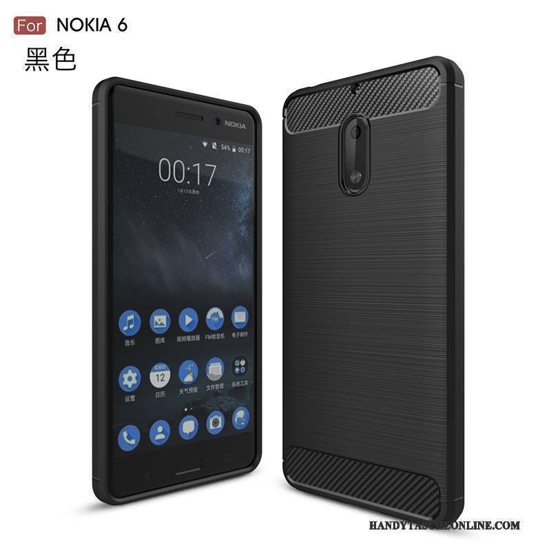 Hülle Nokia 6 Weiche Handyhüllen Anti-sturz, Case Nokia 6 Schutz Neu Rot