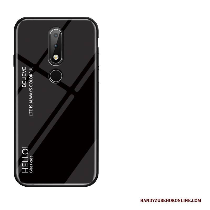 Hülle Nokia 7.1 Kreativ Handyhüllen Glas, Case Nokia 7.1 Anti-sturz Persönlichkeit