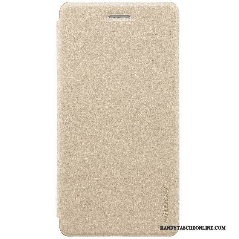 Hülle Nokia 7 Folio Handyhüllen Gold, Case Nokia 7 Lederhülle Anti-sturz