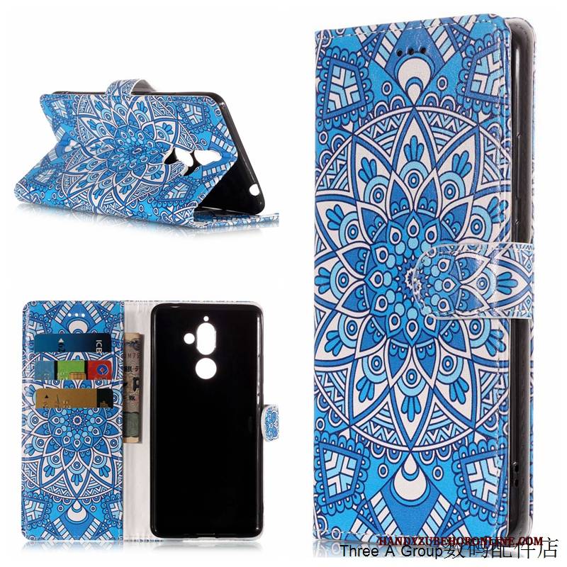 Hülle Nokia 7 Plus Folio Blau, Case Nokia 7 Plus Schutz