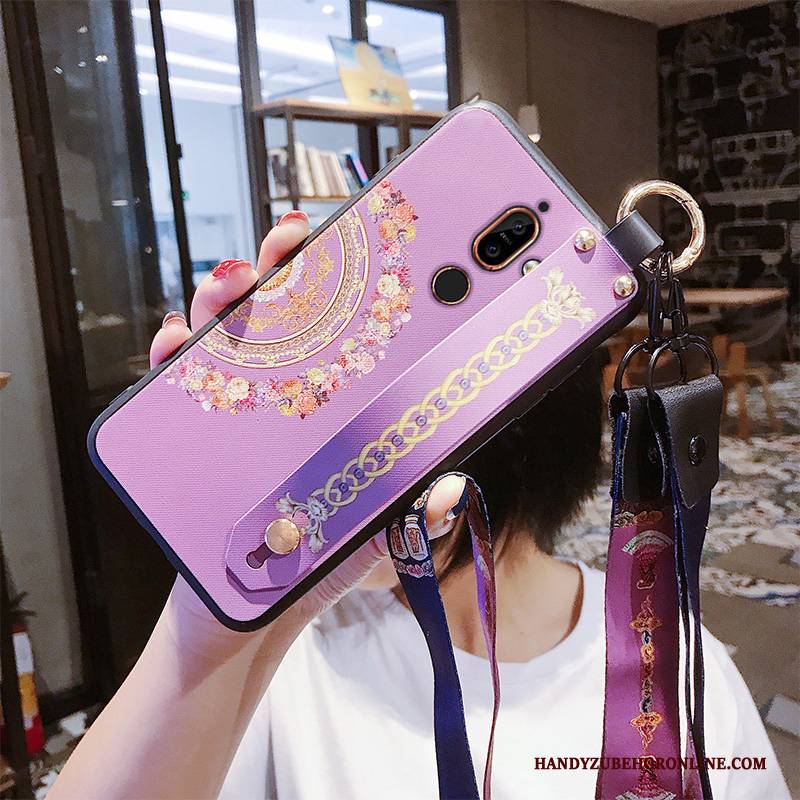 Hülle Nokia 7 Plus Handyhüllen Pu, Case Nokia 7 Plus Chinesische Art Lila