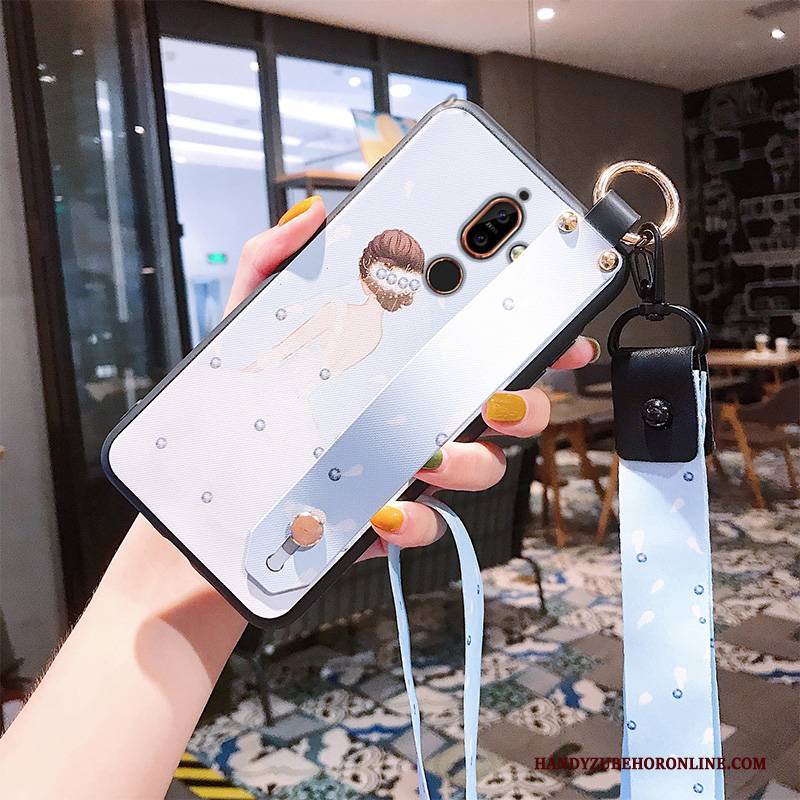 Hülle Nokia 7 Plus Handyhüllen Pu, Case Nokia 7 Plus Chinesische Art Lila