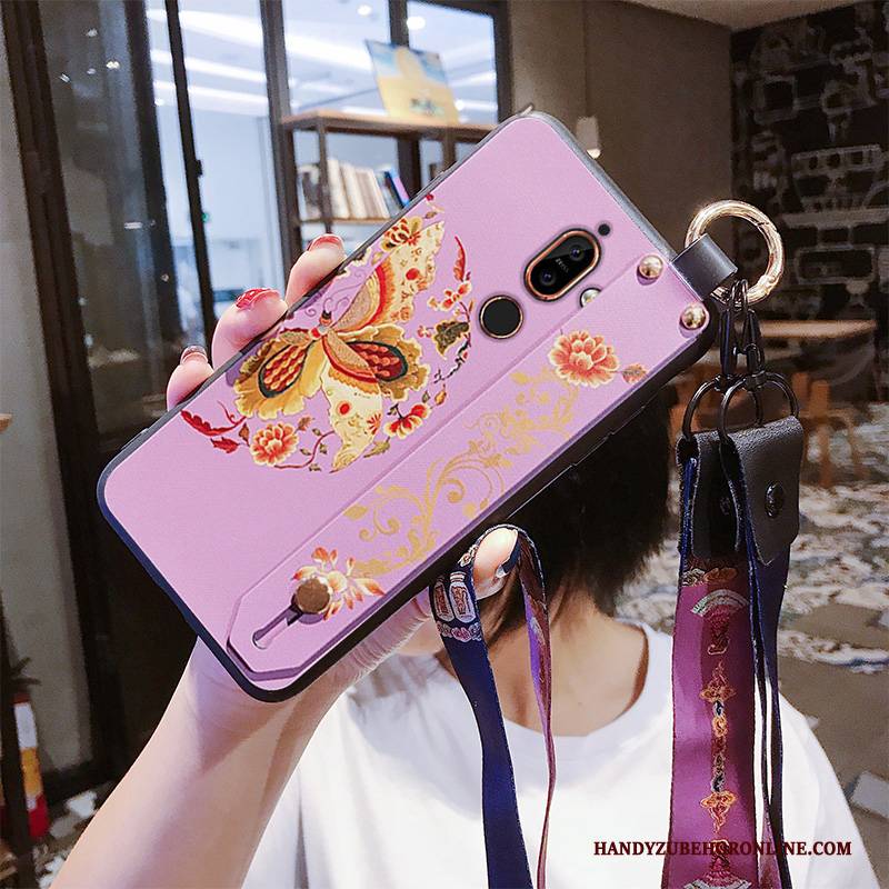 Hülle Nokia 7 Plus Handyhüllen Pu, Case Nokia 7 Plus Chinesische Art Lila