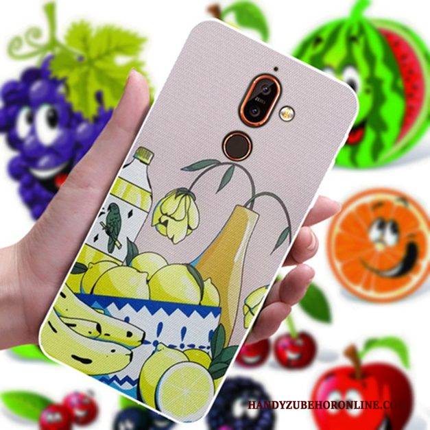 Hülle Nokia 7 Plus Karikatur Angepasst Handyhüllen, Case Nokia 7 Plus Liebhaber Blumen