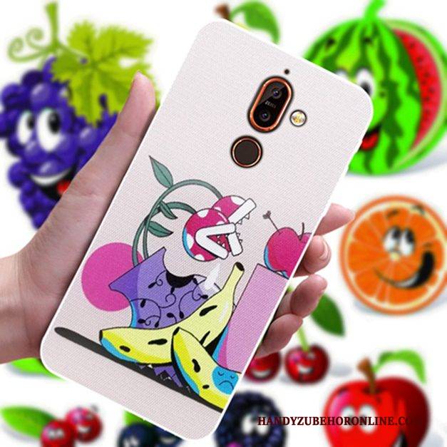 Hülle Nokia 7 Plus Karikatur Angepasst Handyhüllen, Case Nokia 7 Plus Liebhaber Blumen