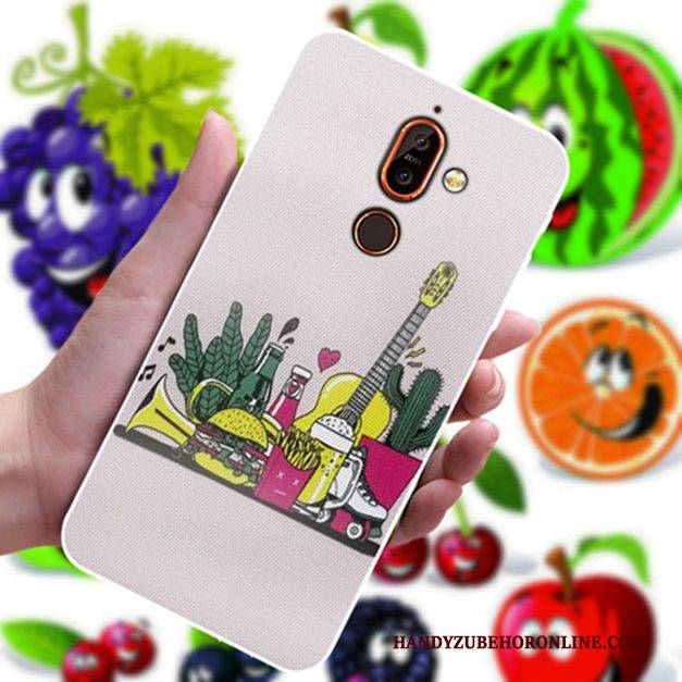 Hülle Nokia 7 Plus Karikatur Angepasst Handyhüllen, Case Nokia 7 Plus Liebhaber Blumen