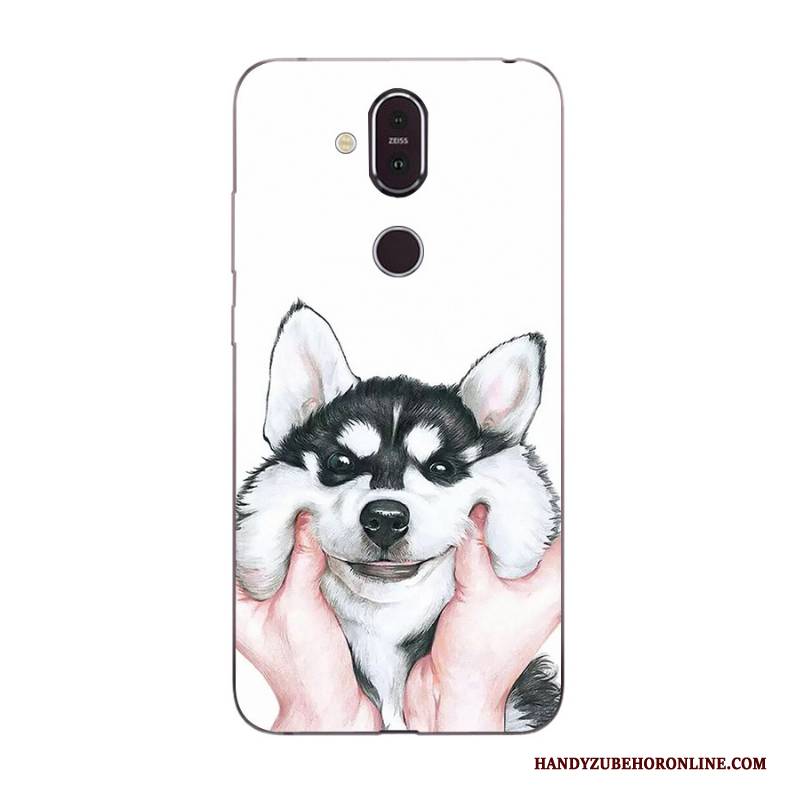 Hülle Nokia 8.1 Gemalt Grün Anti-sturz, Case Nokia 8.1 Karikatur Neu