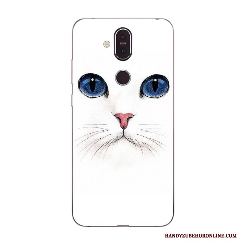 Hülle Nokia 8.1 Gemalt Grün Anti-sturz, Case Nokia 8.1 Karikatur Neu