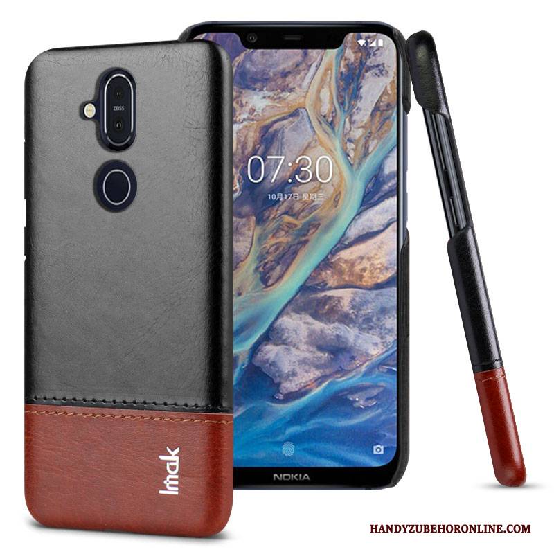 Hülle Nokia 8.1 Lederhülle Karte Handyhüllen, Case Nokia 8.1 Leder