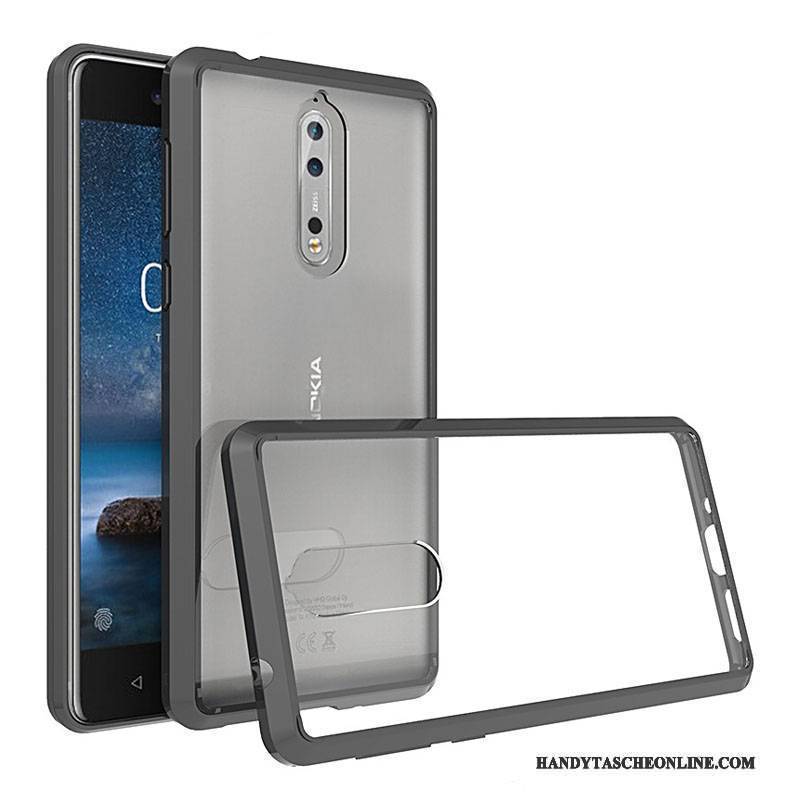 Hülle Nokia 8 Kreativ Schwarz Transparent, Case Nokia 8 Schutz Europa Handyhüllen