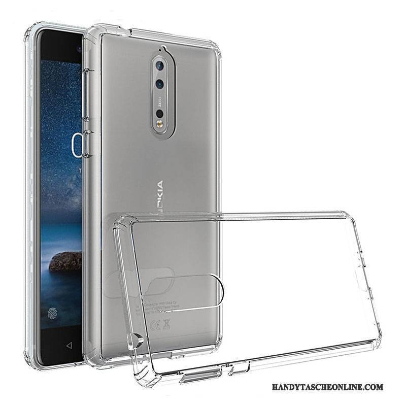 Hülle Nokia 8 Kreativ Schwarz Transparent, Case Nokia 8 Schutz Europa Handyhüllen