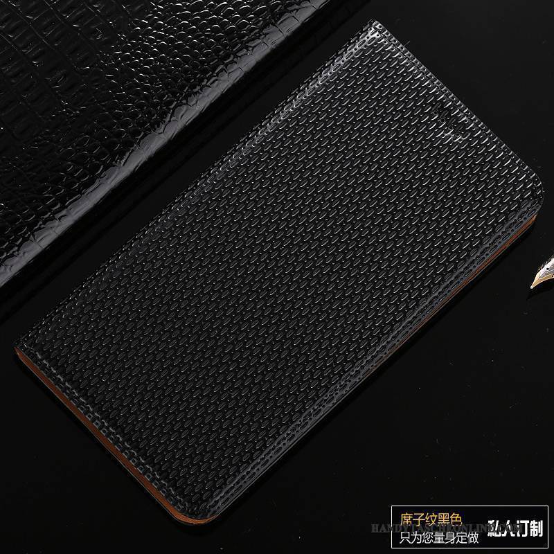 Hülle Nokia 8 Leder Handyhüllen Schwarz, Case Nokia 8 Lederhülle