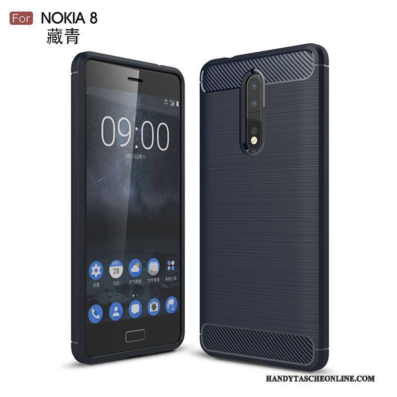 Hülle Nokia 8 Schutz Anti-sturz Handyhüllen, Case Nokia 8 Weiche Grau