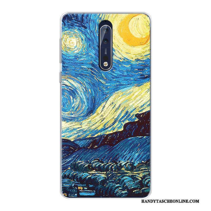 Hülle Nokia 8 Taschen Angepasst Sternenhimmel, Case Nokia 8 Farbe Hoch Kunst