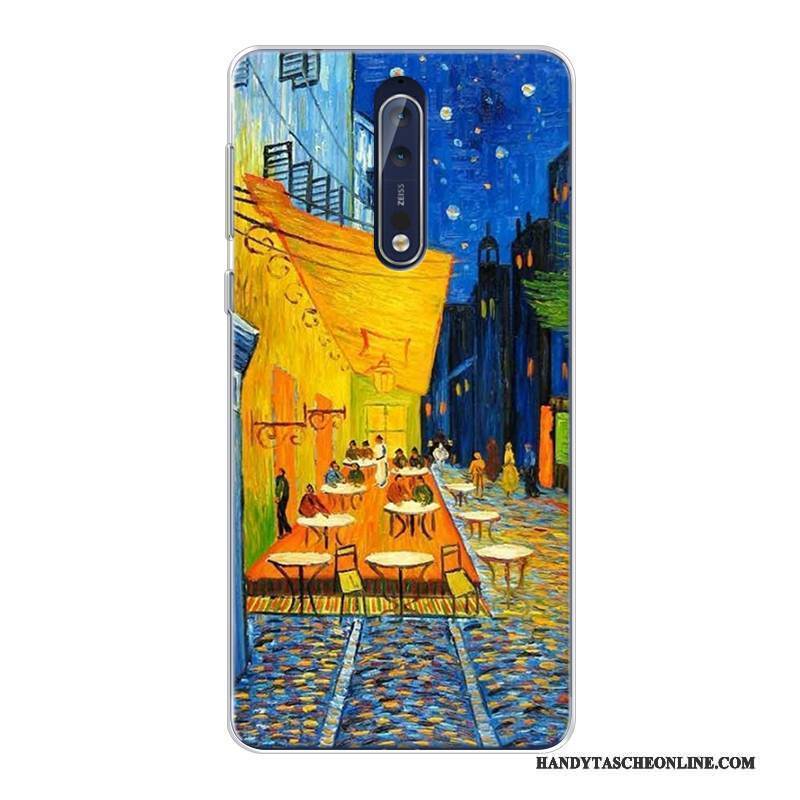 Hülle Nokia 8 Taschen Angepasst Sternenhimmel, Case Nokia 8 Farbe Hoch Kunst