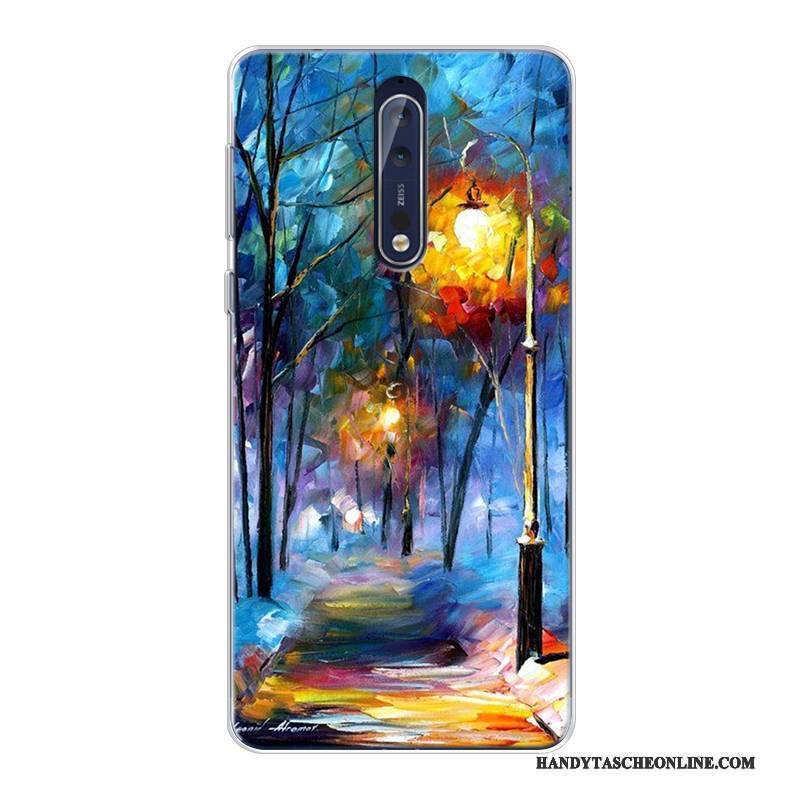 Hülle Nokia 8 Taschen Angepasst Sternenhimmel, Case Nokia 8 Farbe Hoch Kunst