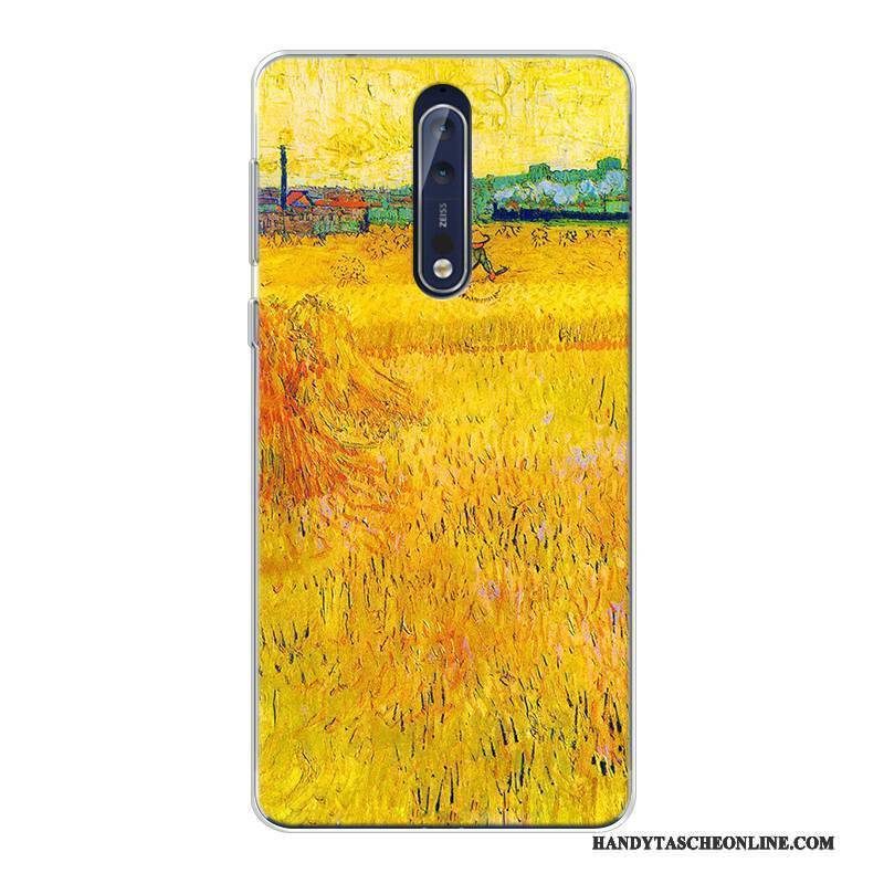 Hülle Nokia 8 Taschen Angepasst Sternenhimmel, Case Nokia 8 Farbe Hoch Kunst