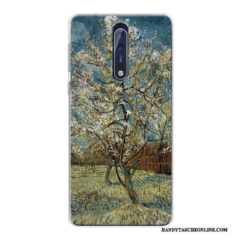 Hülle Nokia 8 Taschen Angepasst Sternenhimmel, Case Nokia 8 Farbe Hoch Kunst