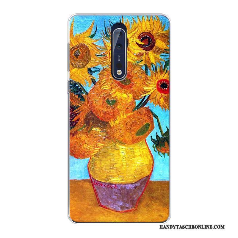 Hülle Nokia 8 Taschen Angepasst Sternenhimmel, Case Nokia 8 Farbe Hoch Kunst