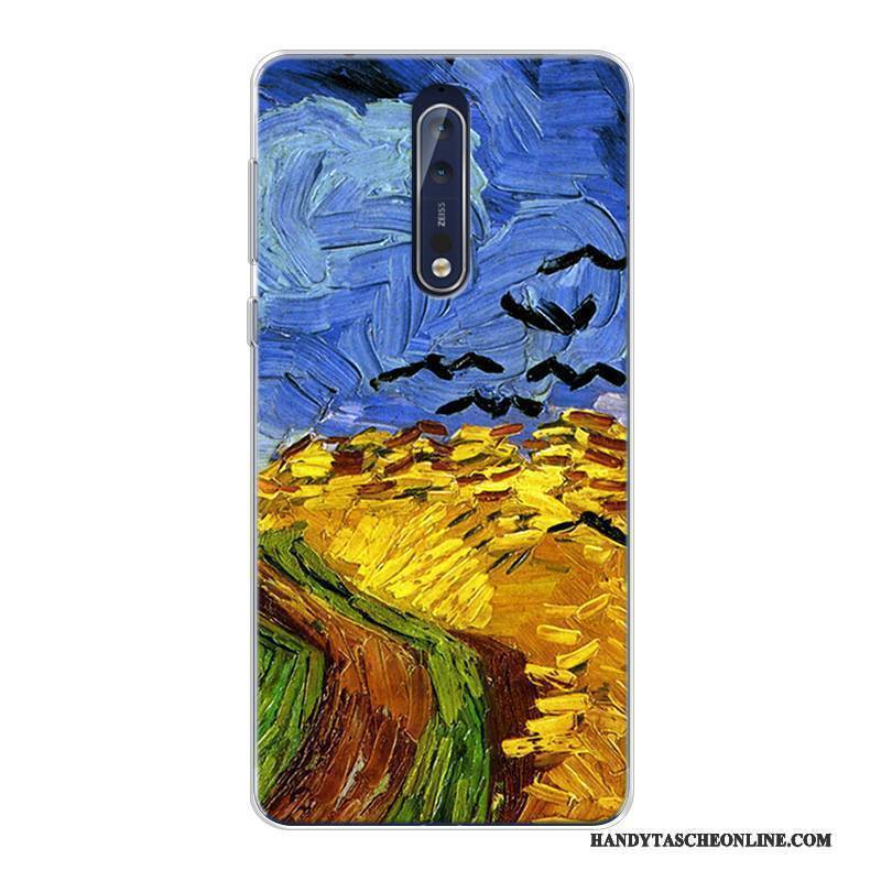 Hülle Nokia 8 Taschen Angepasst Sternenhimmel, Case Nokia 8 Farbe Hoch Kunst