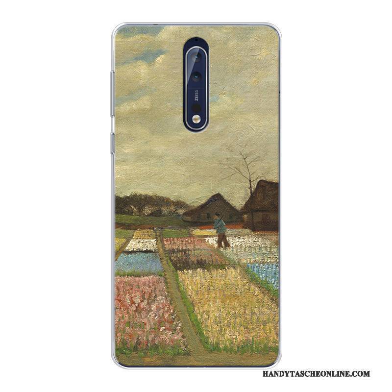 Hülle Nokia 8 Taschen Angepasst Sternenhimmel, Case Nokia 8 Farbe Hoch Kunst