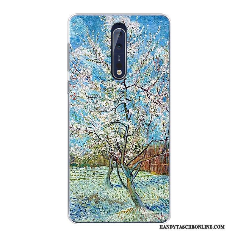 Hülle Nokia 8 Taschen Angepasst Sternenhimmel, Case Nokia 8 Farbe Hoch Kunst