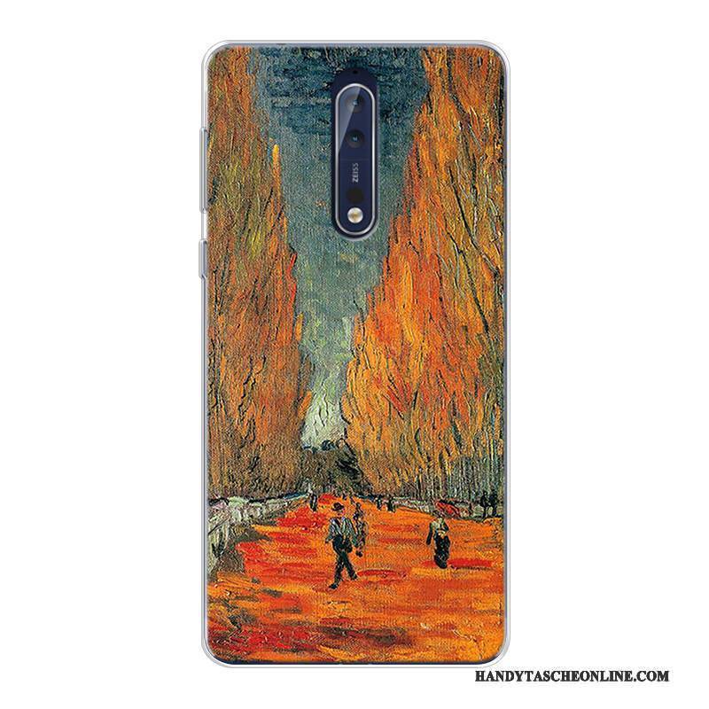 Hülle Nokia 8 Taschen Angepasst Sternenhimmel, Case Nokia 8 Farbe Hoch Kunst