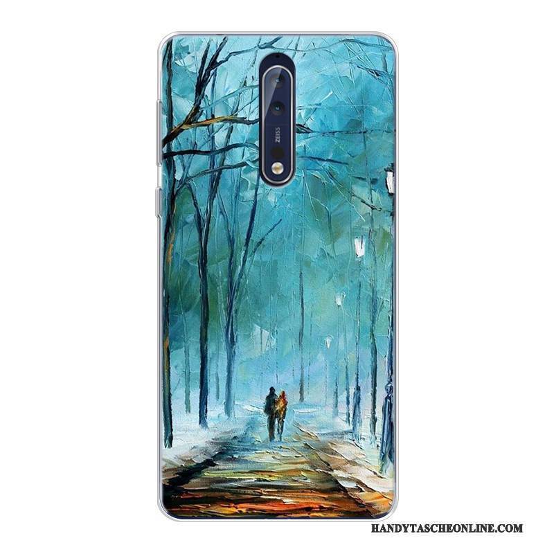 Hülle Nokia 8 Taschen Angepasst Sternenhimmel, Case Nokia 8 Farbe Hoch Kunst