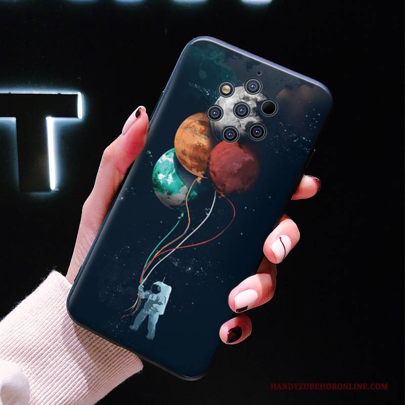 Hülle Nokia 9 Pureview Karikatur Dunkelblau Kunst, Case Nokia 9 Pureview Schutz Handyhüllen