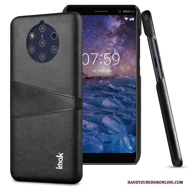 Hülle Nokia 9 Pureview Leder Karte Business, Case Nokia 9 Pureview Schutz Einfach