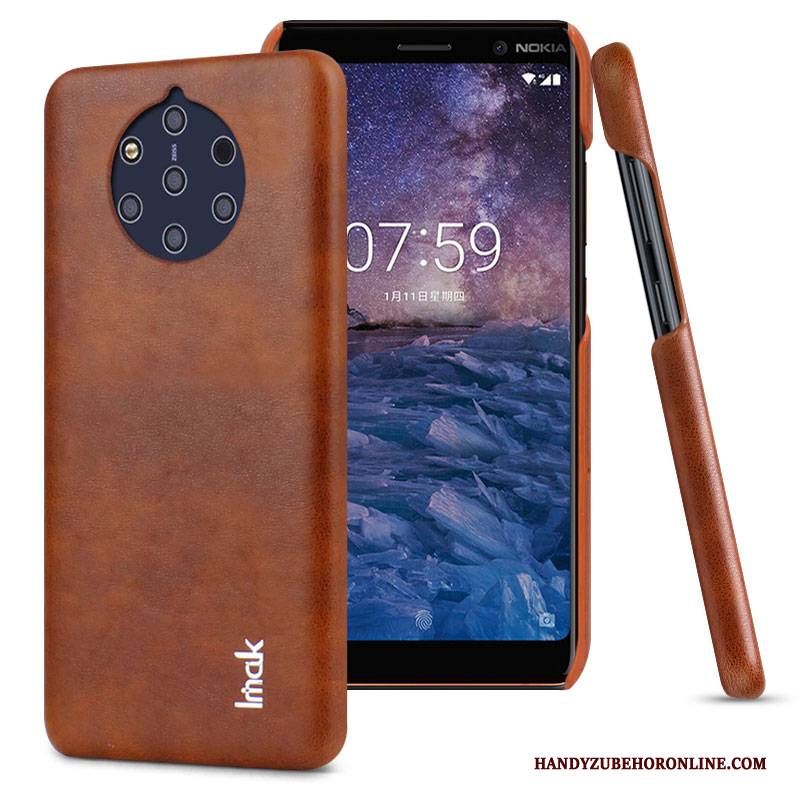 Hülle Nokia 9 Pureview Leder Karte Business, Case Nokia 9 Pureview Schutz Einfach