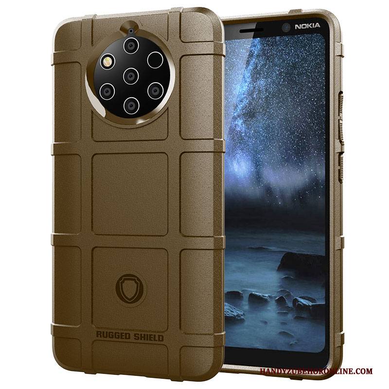 Hülle Nokia 9 Pureview Taschen Handyhüllen Pu, Case Nokia 9 Pureview Schutz Anti-sturz Grau