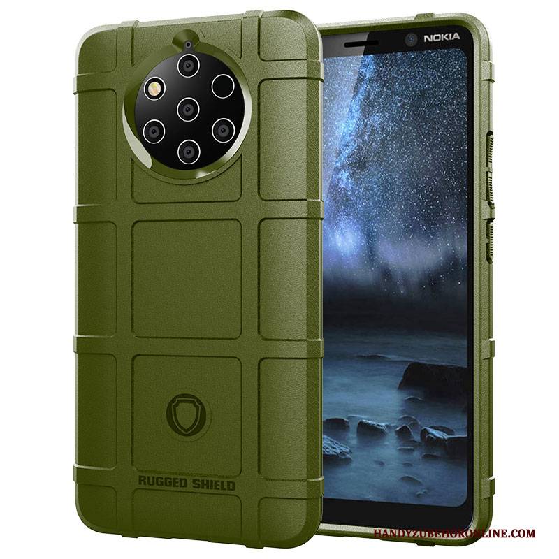 Hülle Nokia 9 Pureview Taschen Handyhüllen Pu, Case Nokia 9 Pureview Schutz Anti-sturz Grau