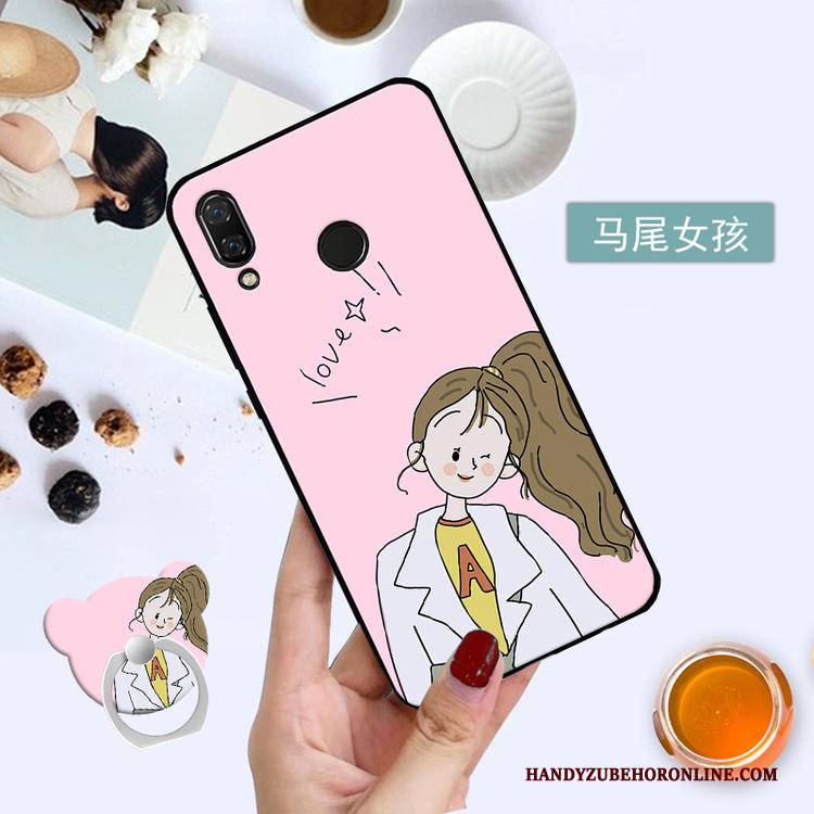 Hülle Redmi 7 Weiche Dünne Rot, Case Redmi 7 Gemalt Rosa Handyhüllen