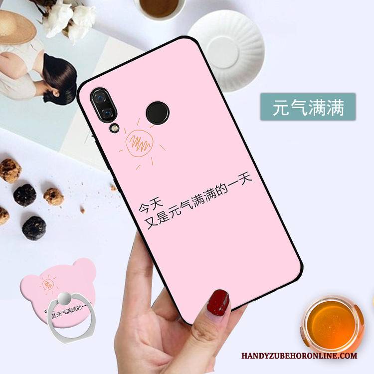 Hülle Redmi 7 Weiche Dünne Rot, Case Redmi 7 Gemalt Rosa Handyhüllen