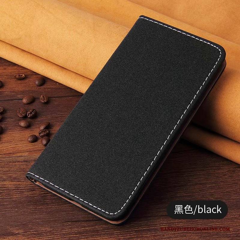 Hülle Redmi 7a Folio Nubuck High-end, Case Redmi 7a Leder Blau Handyhüllen