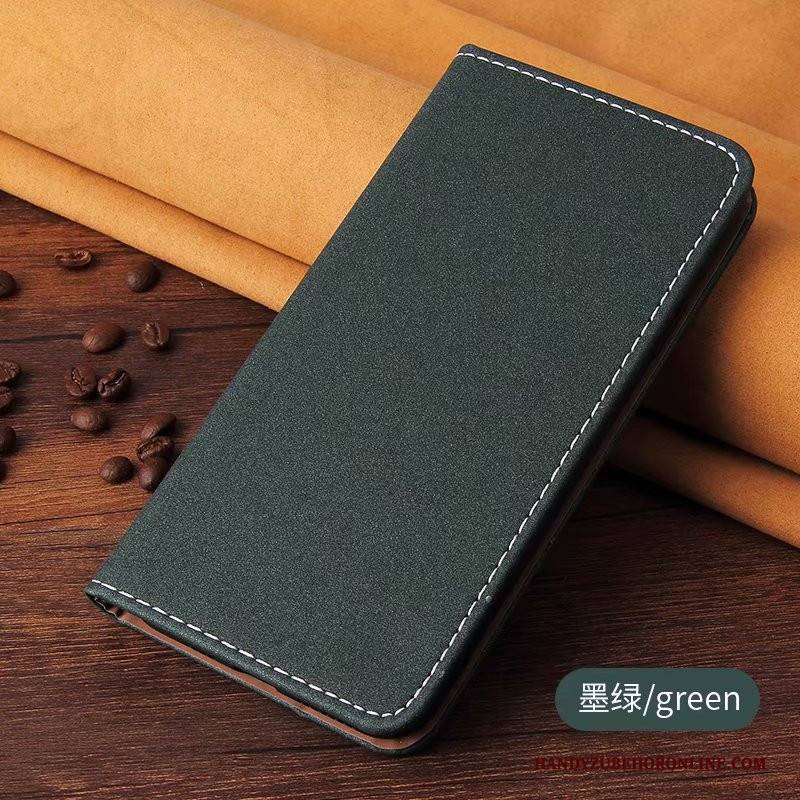 Hülle Redmi 7a Folio Nubuck High-end, Case Redmi 7a Leder Blau Handyhüllen