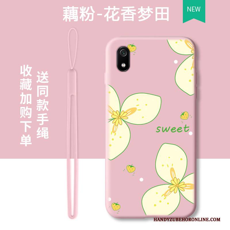 Hülle Redmi 7a Taschen Persönlichkeit Rosa, Case Redmi 7a Schutz Rot Trend