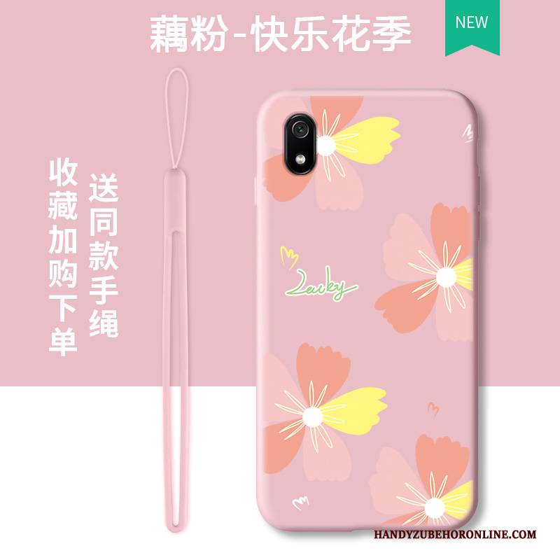 Hülle Redmi 7a Taschen Persönlichkeit Rosa, Case Redmi 7a Schutz Rot Trend