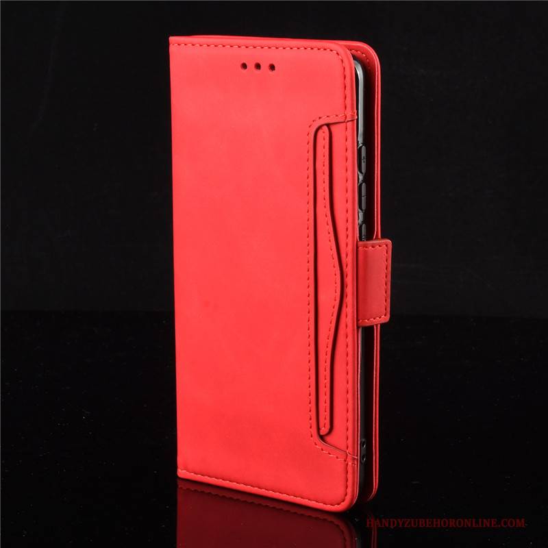 Hülle Redmi 8 Folio Rot Mini, Case Redmi 8 Weiche Pulver Handyhüllen