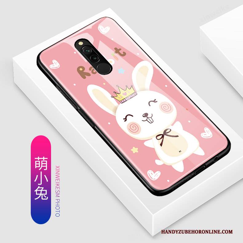 Hülle Redmi 8 Karikatur Glas Nette, Case Redmi 8 Taschen Handyhüllen Blau