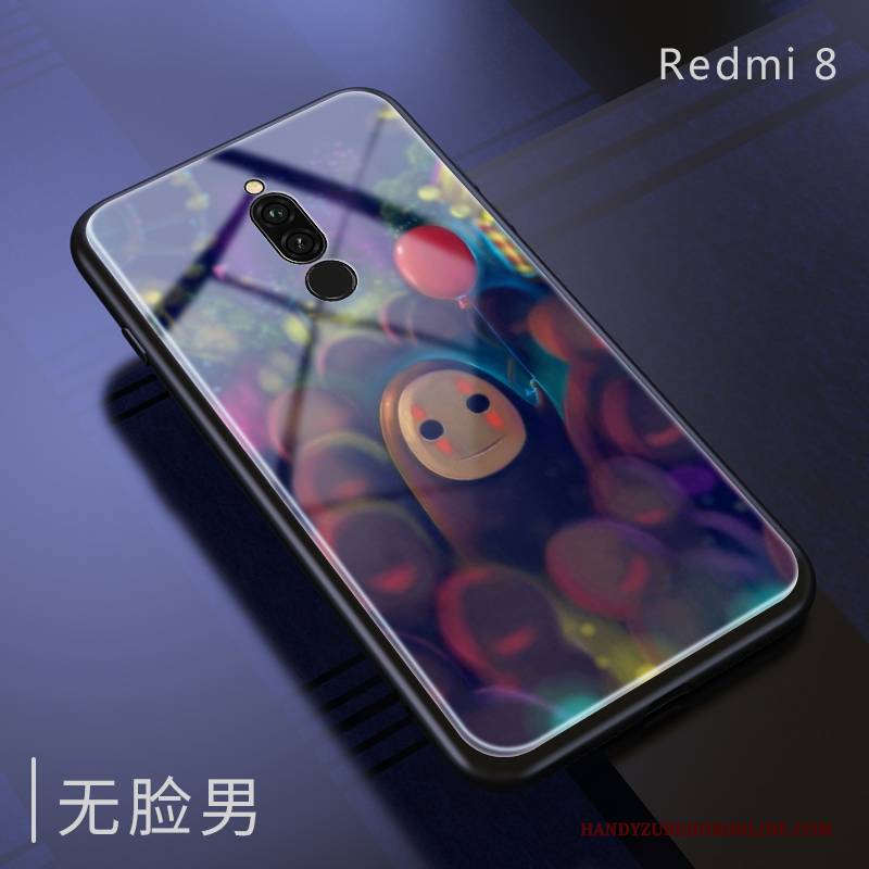 Hülle Redmi 8 Schutz Spiegel Lila, Case Redmi 8 Taschen Handyhüllen Drachen