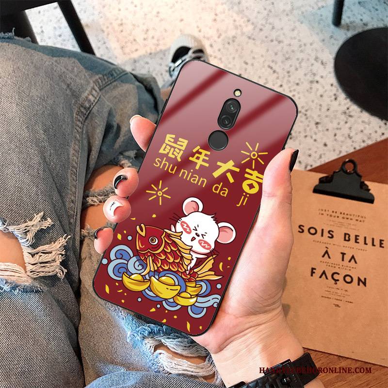 Hülle Redmi 8 Schutz Wind Netto Rot, Case Redmi 8 Silikon Trend Ratte