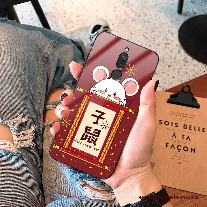 Hülle Redmi 8 Schutz Wind Netto Rot, Case Redmi 8 Silikon Trend Ratte