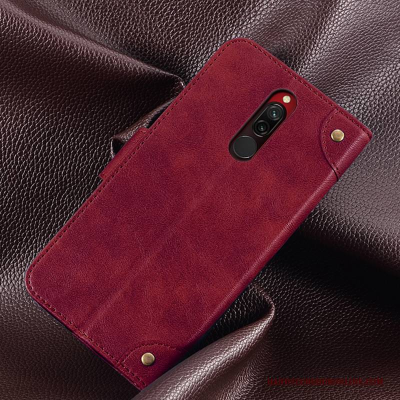 Hülle Redmi 8 Silikon Anti-sturz Kurz, Case Redmi 8 Lederhülle Handyhüllen Karte