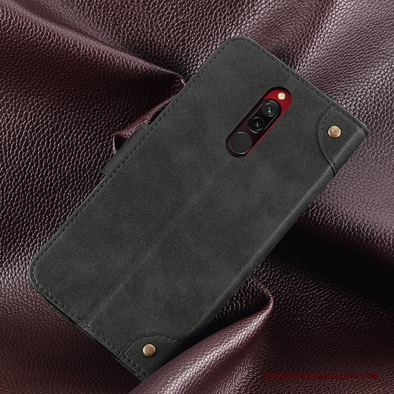 Hülle Redmi 8 Silikon Anti-sturz Kurz, Case Redmi 8 Lederhülle Handyhüllen Karte